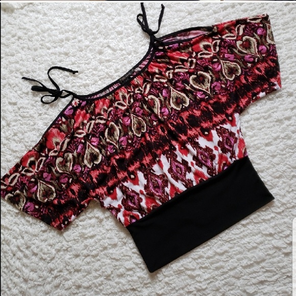 Grass Collection EUC Cold Shoulder Blouse - Picture 6 of 7